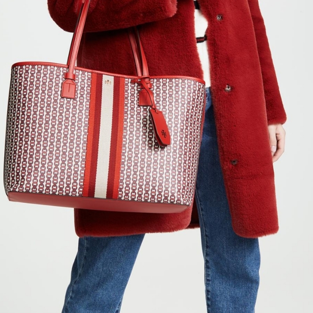 NEW SALE Tory Burch Gemini Link Red Large Tote